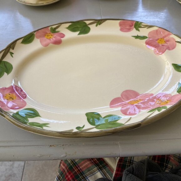 Fransiscian Dessert Rose Serving Platter 14"X10 Vintage - Picture 1 of 6